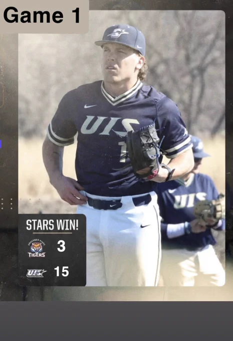 UIS baseball player on the mound