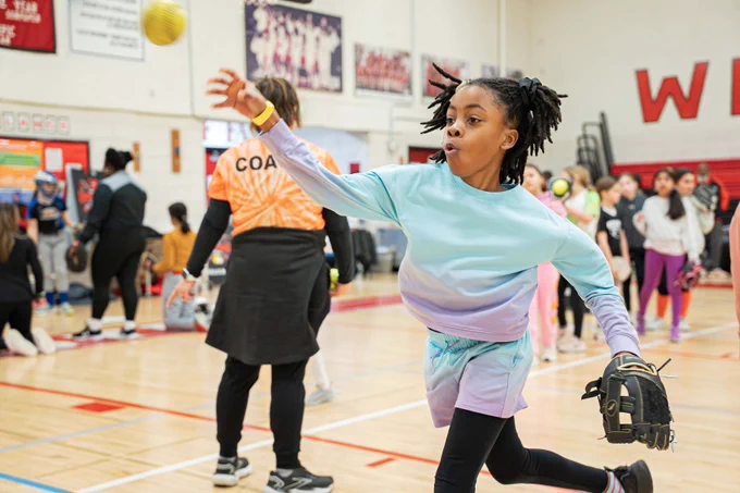 A Girls' Sports Clinic at Western High School.