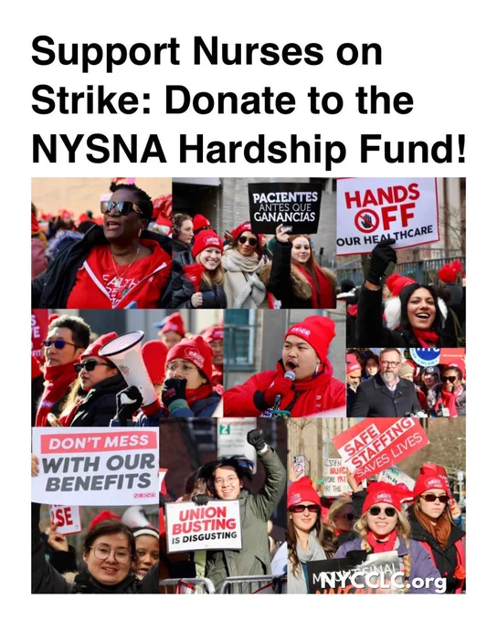 Support Nurses on Strike: Donate to the NYSNA Hardship Fund!