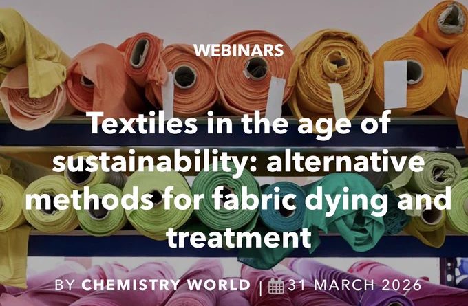 Learn about advances in sustainability of textile production – join us on 31 March