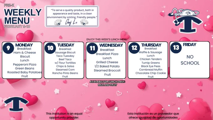 WEEKLY MENU