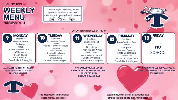 WEEKLY MENU