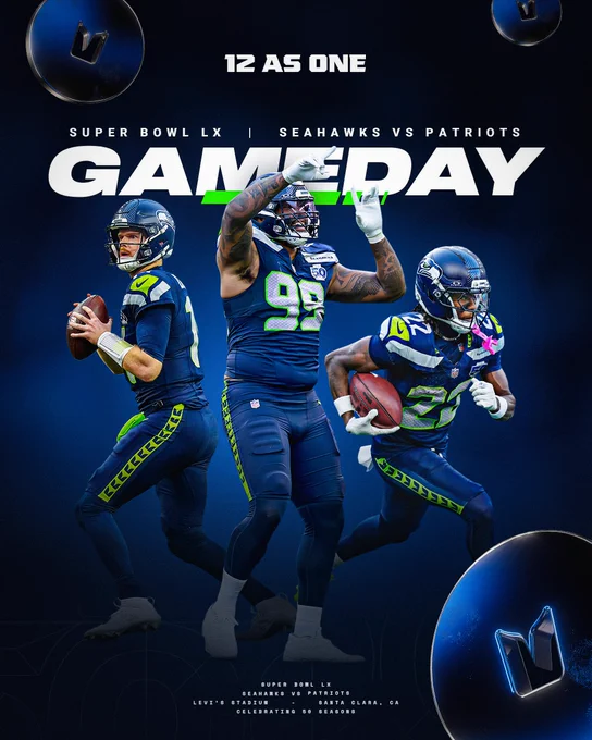 Super Bowl LX Gameday Seahawks vs Patriots: Sam Darnold, Leonard Williams, Rashid Shaheed