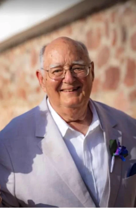 Dad with a beaming smile at Dave's wedding