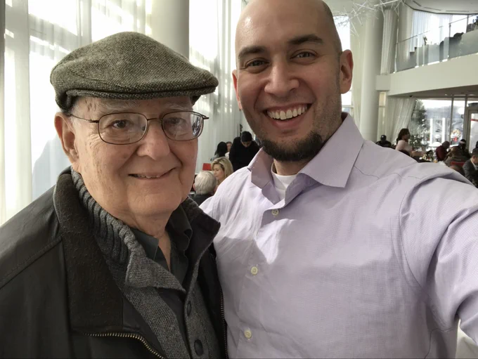 Dad and Dave at Christmas brunch