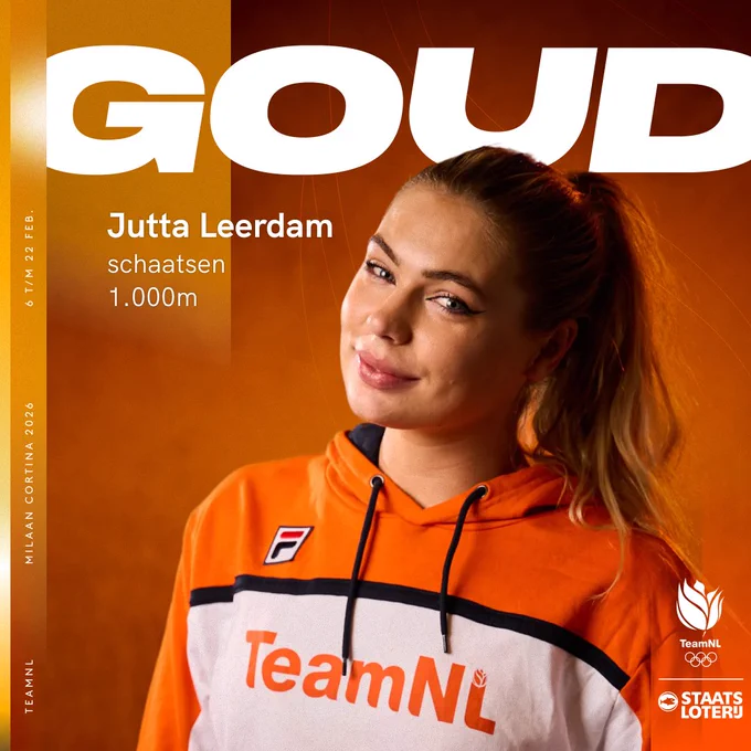 Jutta Leerdam wint goud op de 1.000m op de Winterspelen in Milaan