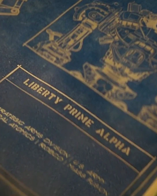 Liberty Prime Alpha blueprints from Fallout Season Two, Episode Eight.