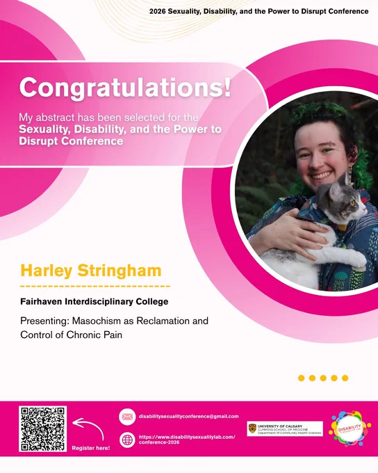 Speaker spotlight poster featuring Harley Stringham. A headshot, affilation, and abstract title is provided on the poster.

A registration QR code is also provided on the bottom left corner of the poster.
