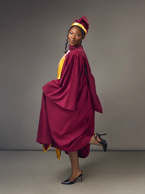 Olayinka in her graduation gown.