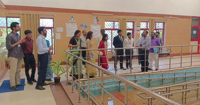 The IAS Officer Trainees of 2025 Batch and Child Development Project Officers (CDPOs) Govt. of TN, visited 'NIEPMD (D) - Hydrotherapy Unit' as part of Study Tour 2026.