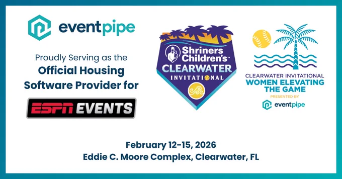 EventPipe Proudly Serving as the Official Housing Software Provider of the Clearwater Invitational