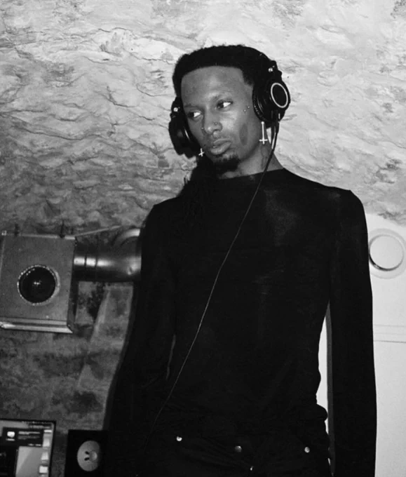 Playboi Carti recording in Paris, France. In a cave studio. 2023