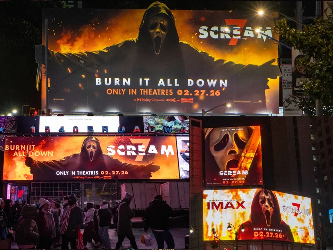 Scream 7 billboards
