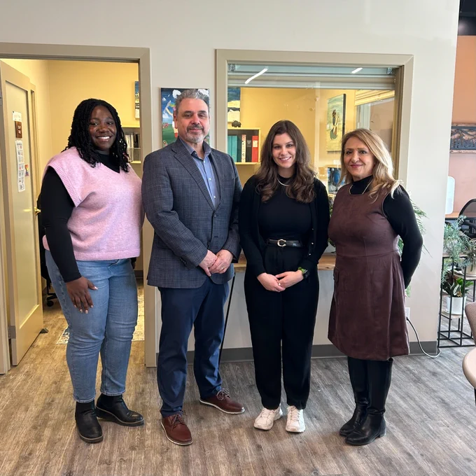 Pictured here, representatives from the Ombudsman's office gather at Closer to Home for a community visit. 