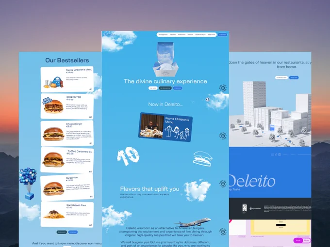 Quierodeleito - A gourmet burger brand landing page design using framer