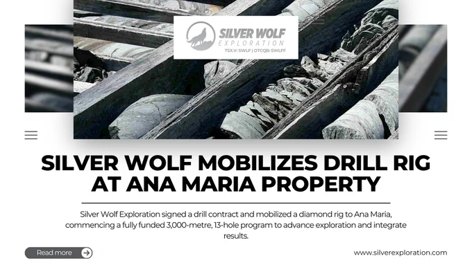 Silver Wolf Exploration begins fully funded 3,000m drilling program at Ana Maria Property to expand silver-gold mineralization and advance exploration strategy.