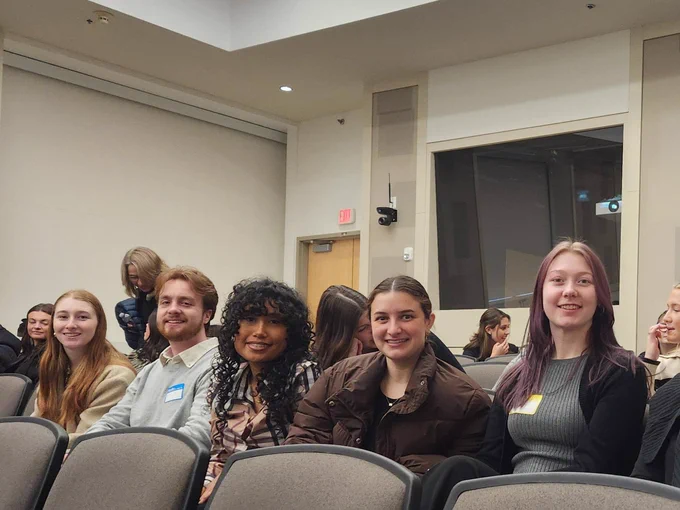 Students attending conference