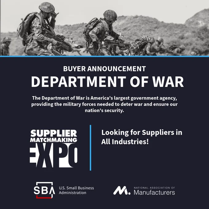 Buyer Announcement for the Department of War