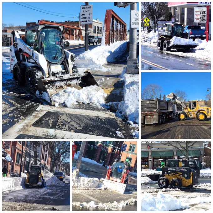 Picture: PWD crews clearing crosswalks, curb ramps and widening roads.