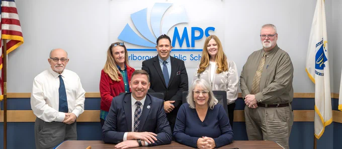 A group photo of the Marlborough School Committee.