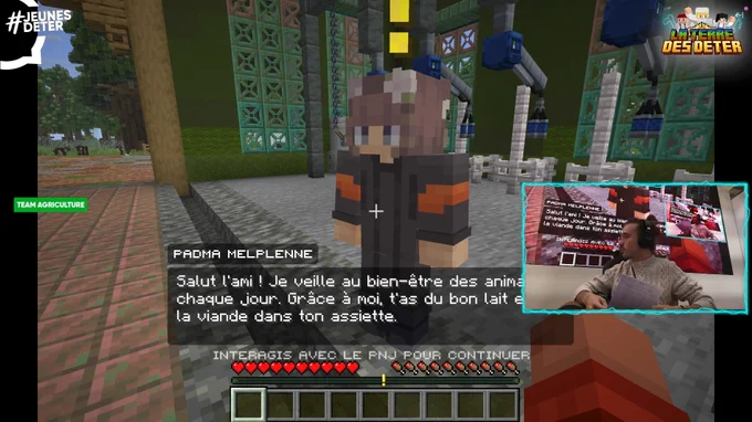 Capture d'écran du live de TheGuill84 lors du salon de l'agriculture, en direct de la plateforme de streaming Twitch