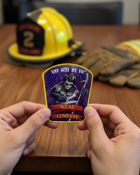 custom pvc fir fighter patches