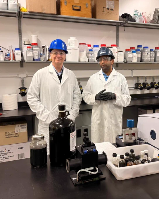 Don Fusco and Anil Jhawar in the lab.