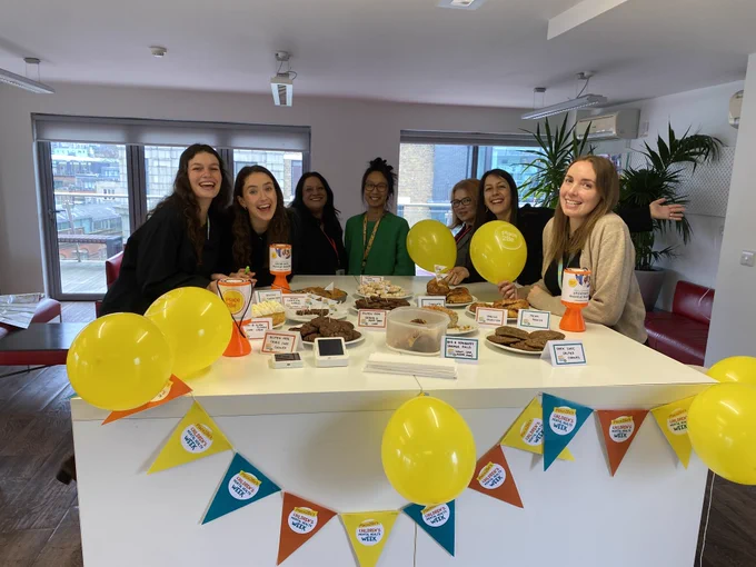 Place2Be staff putting on a bake sale