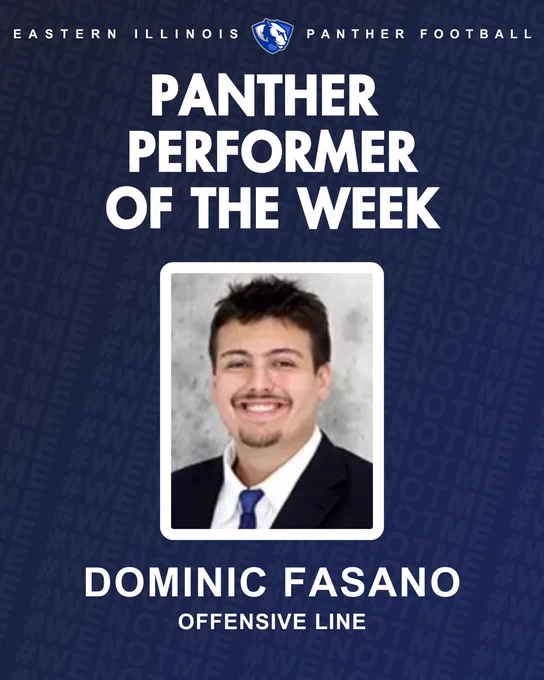 🔵PANTHER PERFORMER OF THE WEEK🔵

OL - Dominic Fasano

Keep up the great work @Domfasano77 💪🔥

#WeNotMe | #BleedBlue | #TogetherWeWill