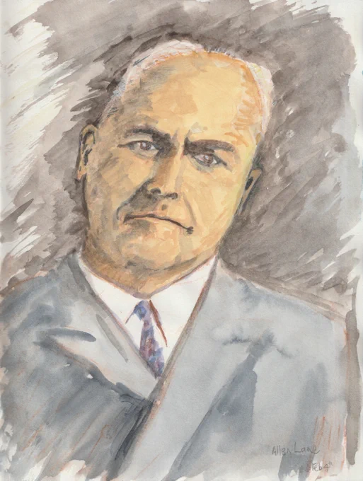 Painting of Allen Lane of Penguin Books