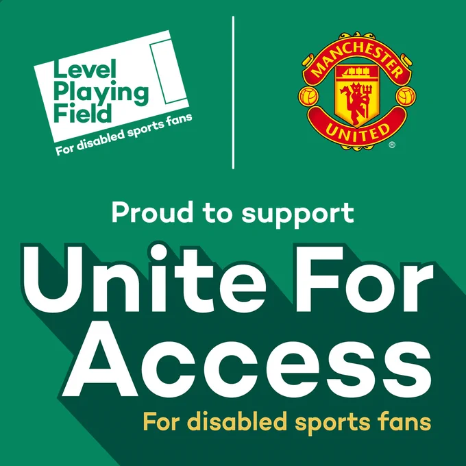 United is proud to support Level Playing Field's Unite For Access campaign for disabled sports fans.