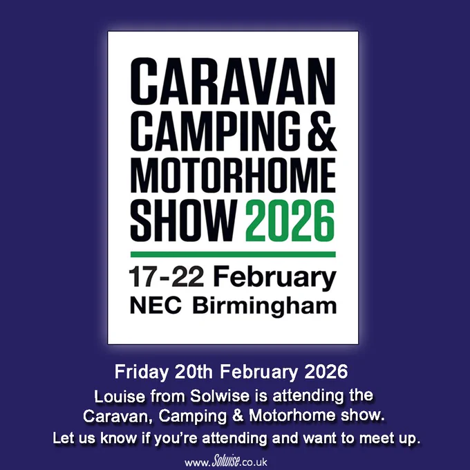 Solwise are attending the Caravan, Camping, & Motorhome show 2026.