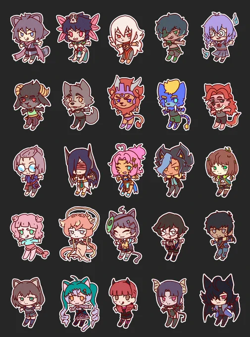 Vico, ElliYong, Ztarnix, Tenma, Kelly
Mott, Yong Dasom, Noix, Moy, Shade
Mona desconocida, Kromakain, Sayami, Lance, Chia
Deiko, Cinna, Kuro, Yachiyo, Lecatz
Kaede, Ame, iCris, Yukarix, Adri