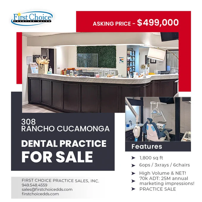 26-308 Rancho Cucamonga - San Bernardino Dental Practice for Sale