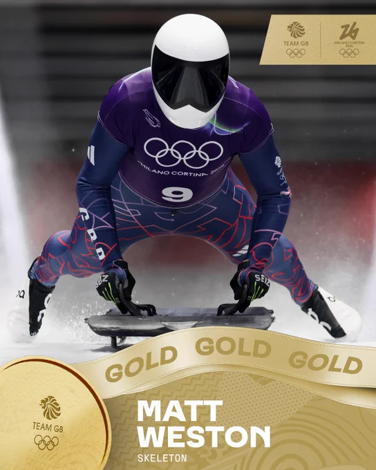 Matt Weston is the Olympic skeleton champion at Milano Cortina 2026
