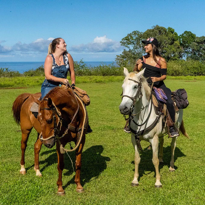 Horseback riding at The Umauma Experience with Wailea Horseback Adventure on the Big Island of Hawaii