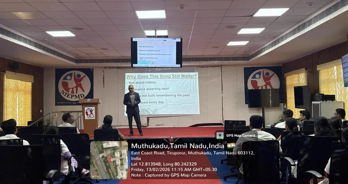 Shri. C. Stanley John, Wing Commander (Retd), IAF, Director General, National institute for Quality and Reliability, Chennai, discussed on ' 150 Years of Vande Mataram - It's relevance today for building Viksit Bharat @2025' as part of commemoration of '150 Years of Vande Mataram'.
