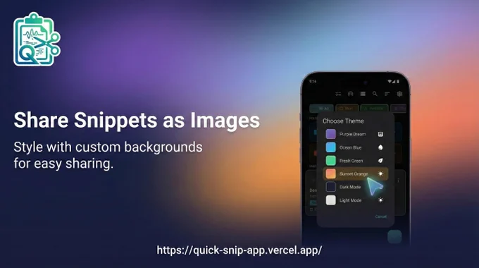 QuickSnip - Save Notes & Sync
Save notes, manage clipboard, OCR scan, Cloud Sync & Wi-Fi transfer to computer.
