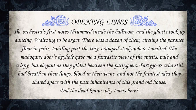 Opening lines from the novel.