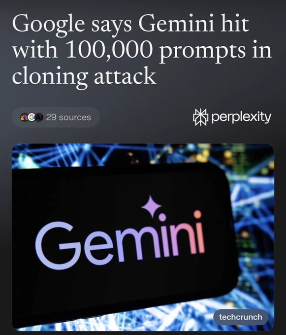 Google says Gemini hit by state-backed hackers with over 100,000 malicious prompts in cloning attack.