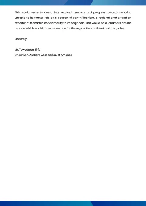Open letter to the African Union and state leaders from the Amhara Association of America (AAA) on February 14, 2025 (3/3)