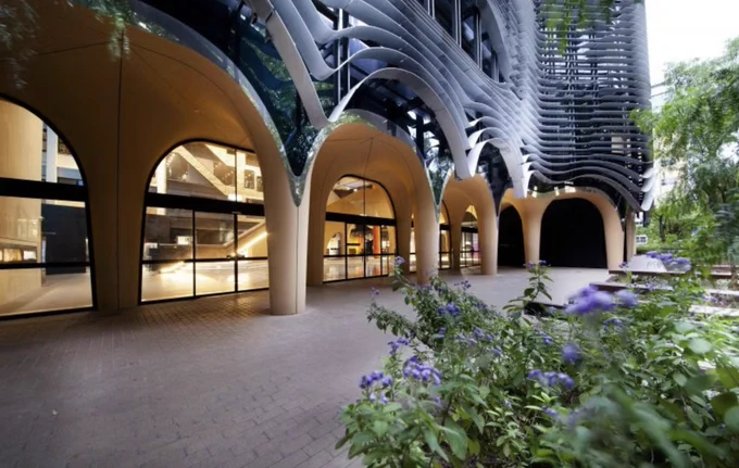 A photo of the exterior of the Arts West Building at the University of Melbourne.