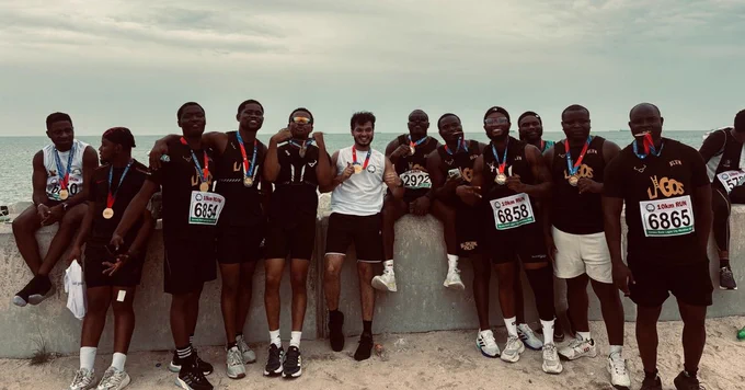 Runners participating in the Access Bank Lagos City Marathon representing the growth of running culture in Nigeria with BLVN performance wear