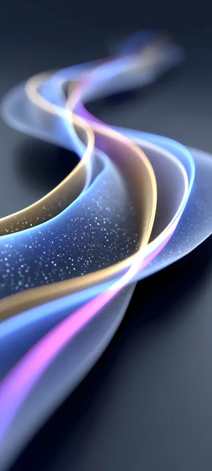 Photon flow simulation study. Observe the gradient transitions and the particle suspension within the light path. Smooth gaussian blur meets sharp neon edges. Pure digital serenity! 