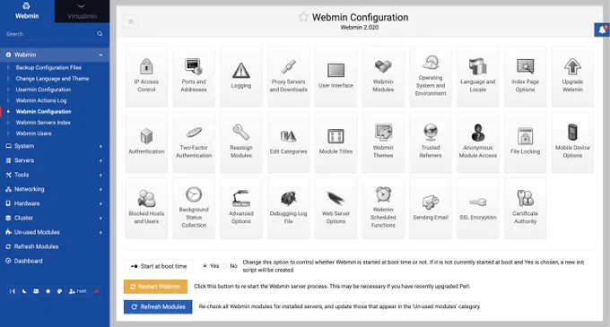 Webmin Configuration | Webmin