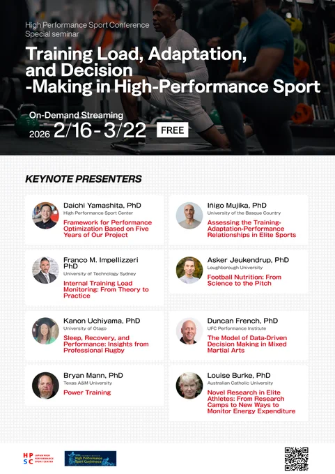 "Training Load, Adaptation, and Decision-Making in High-Performance Sport"
On-Demand Streaming
February 16–March 22, 2026