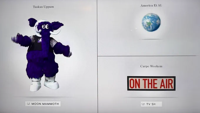 Opening sequence to Last Week Tonight with John Oliver features Fuzz E. Mammoth.