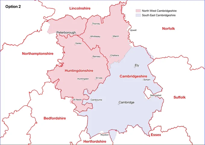 The name “North West Cambridgeshire” is outrageous for a council area that includes Huntingdonshire and the Soke of Peterborough area of Northamptonshire. A better name would be “Peterborough, Huntingdonshire and Fenland“.