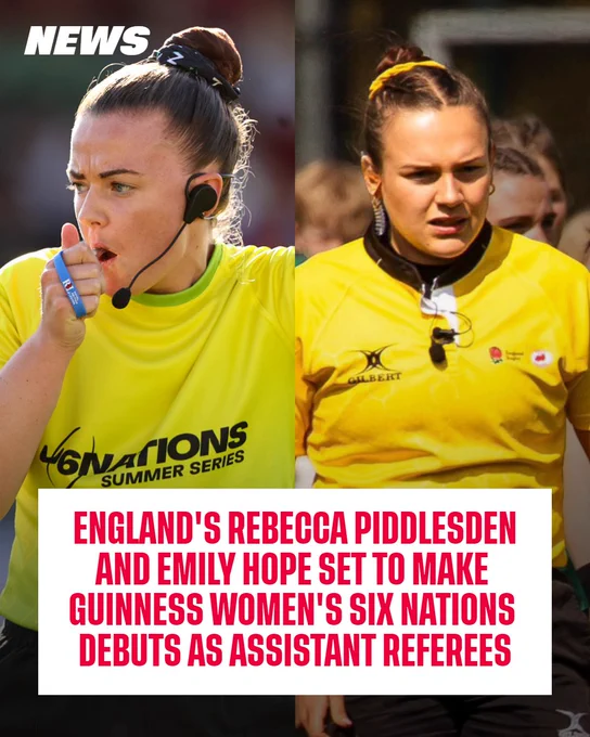 England's Rebecca Piddlesden and Emily Hope set to make Guinness Women's Six Nations debuts as assistant referees