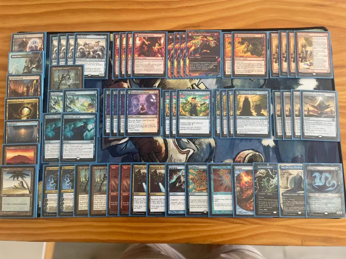 MainDeck
5 Island
4 Gran-Gran
2 Three Steps Ahead
1 Agna Qel'a
4 Combustion Technique
3 Mountain
2 Spell Snare
2 Iroh's Demonstration
1 Multiversal Passage
4 Firebending Lesson
4 Monument to Endurance
4 Accumulate Wisdom
4 Abandon Attachments
3 It'll Quench Ya!
4 Riverpyre Verge
4 Artist's Talent
4 Steam Vents
4 Spirebluff Canal
1 Soul-Guide Lantern

Sideboard
1 Flashfreeze
1 Wan Shi Tong, Librarian
1 Annul
1 Loch Mare
2 Sear
2 Ral, Crackling Wit
2 Soul-Guide Lantern
1 Quantum Riddler
1 Spell Pierce
2 Broadside Barrage
1 Negate